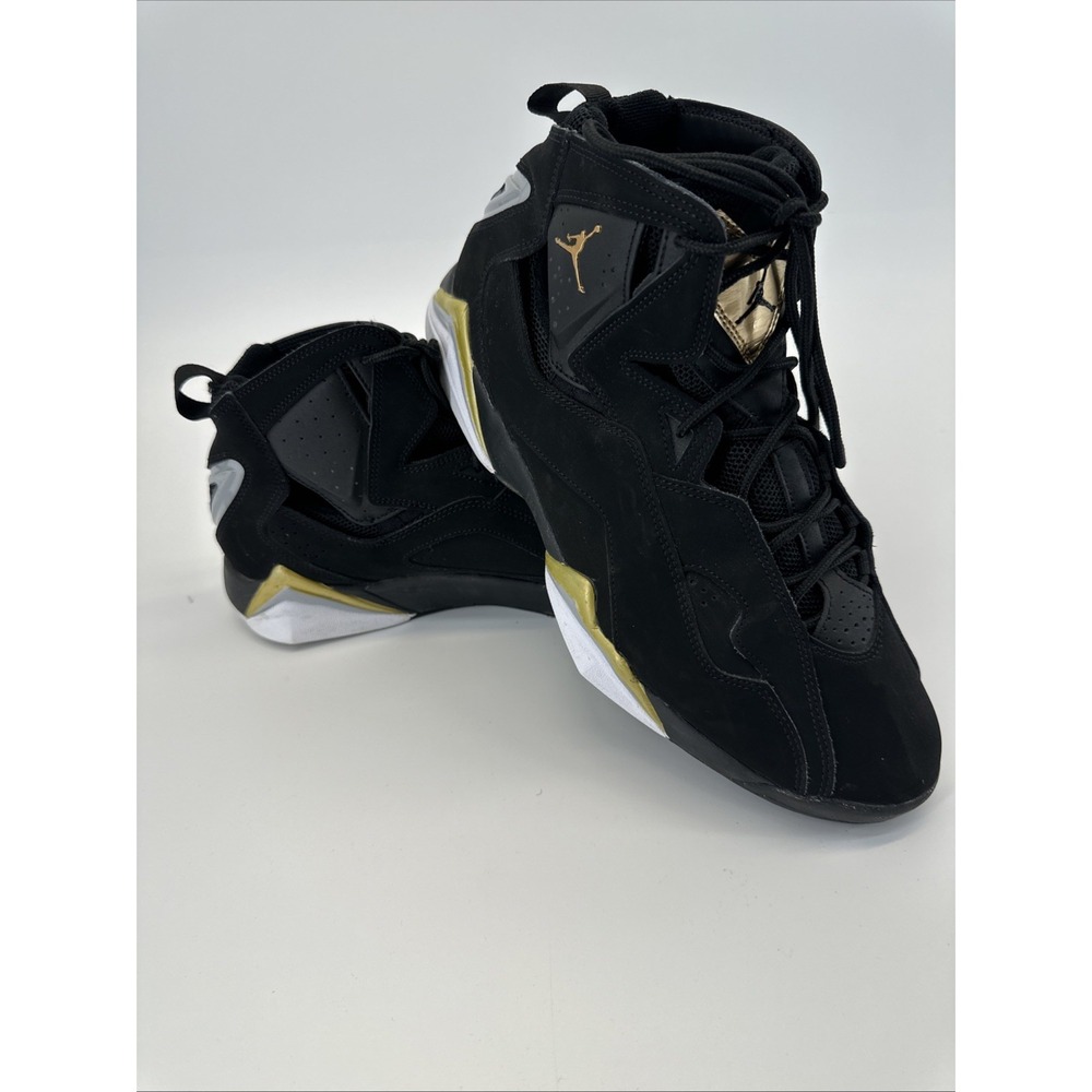 Nike Jordan True Flight black and metallic gold shoes Men  11.5